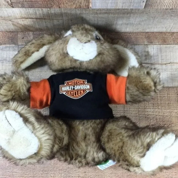 Build A Bear BABW Bunny‎ Rabbit Hop Movie Plush 13" Stuffed Animal Harley Shirt - Picture 10 of 11